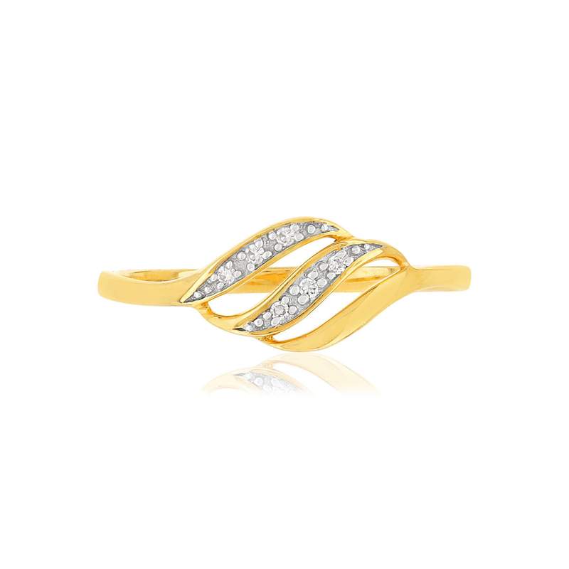 Bague or 375 2 tons diamants - vue 3