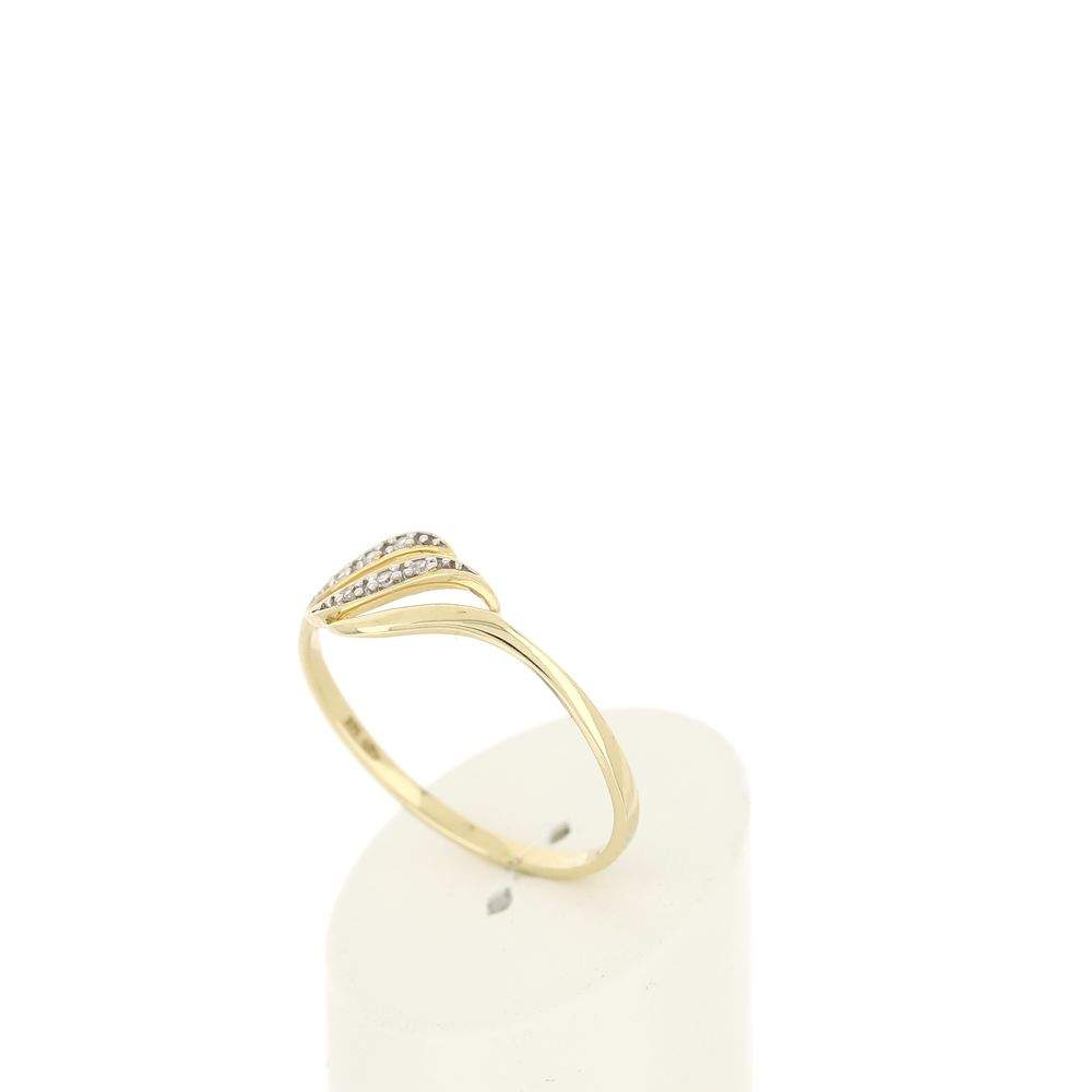 Bague or 375 2 tons diamants - vue 3