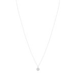 Collier or 750 blanc rond diamants 40 cm - vue 1