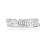 Bague MATY Or 750 blanc diamants - vue 3