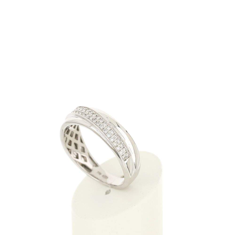 Bague MATY Or 750 blanc diamants - vue 4