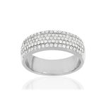 Bague MATY Or 750 blanc diamants - vue 1