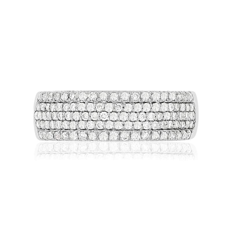 Bague MATY Or 750 blanc diamants - vue 3