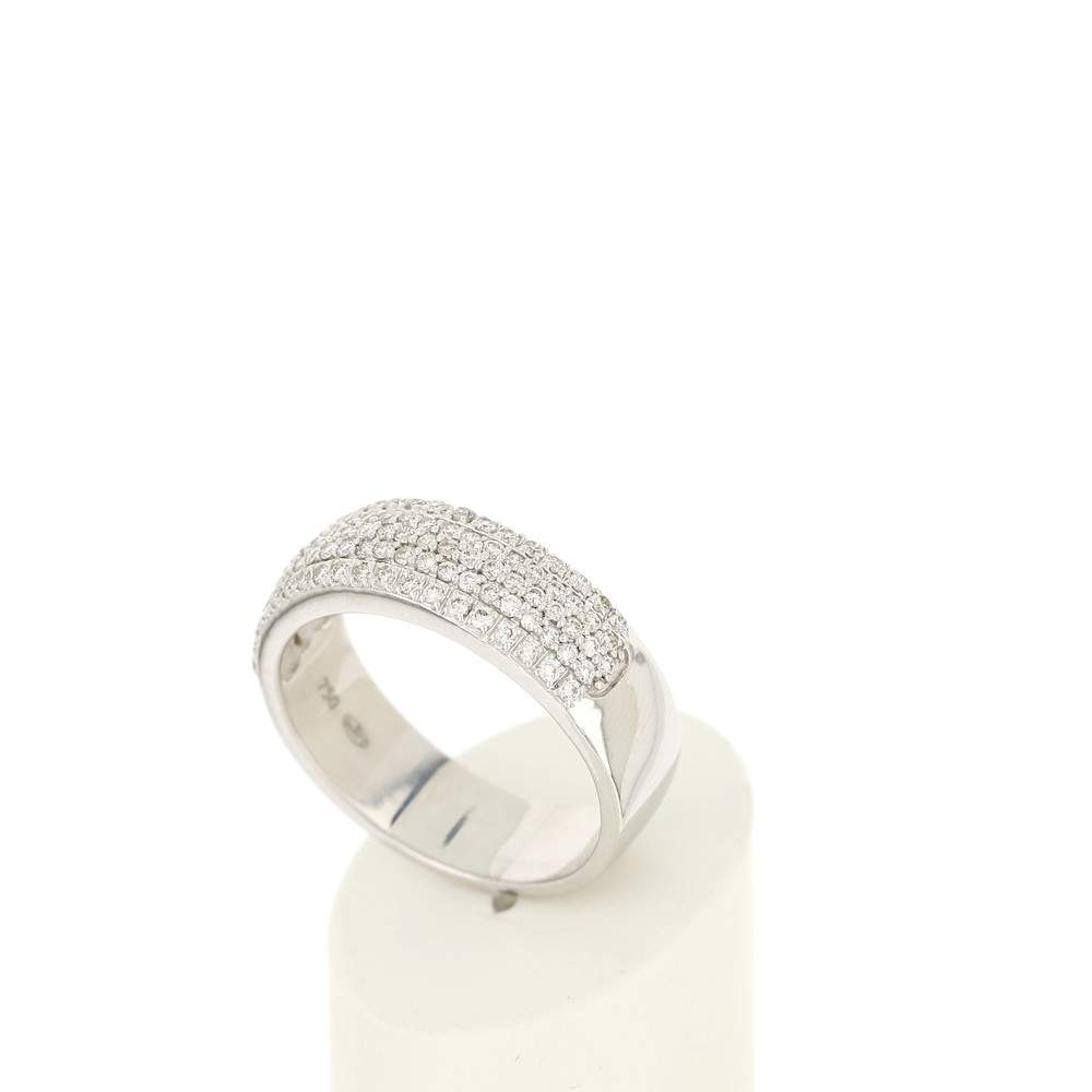 Bague MATY Or 750 blanc diamants - vue 3