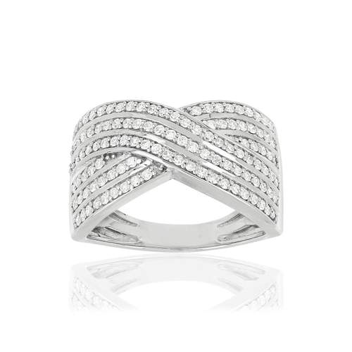 750 witgouden diamanten ring