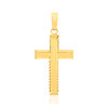 Pendentif croix or 750 jaune ajouré - vue V1