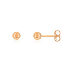 Boucles d'oreilles or 375 rose boules - vue 1