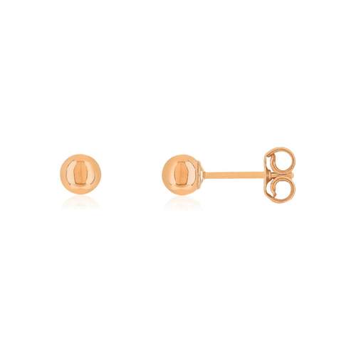Boucles d'oreilles or 375 rose boules