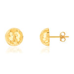 Boucles d'oreilles or 375 jaune martelé - vue 1