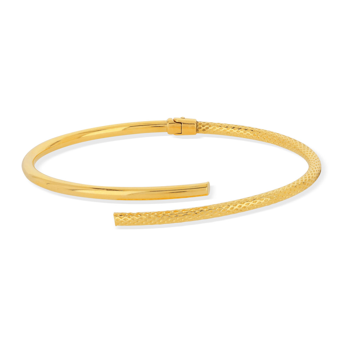 Bracelet jonc or 750 jaune ouvert