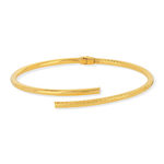 Bracelet jonc or 750 jaune ouvert - vue 1