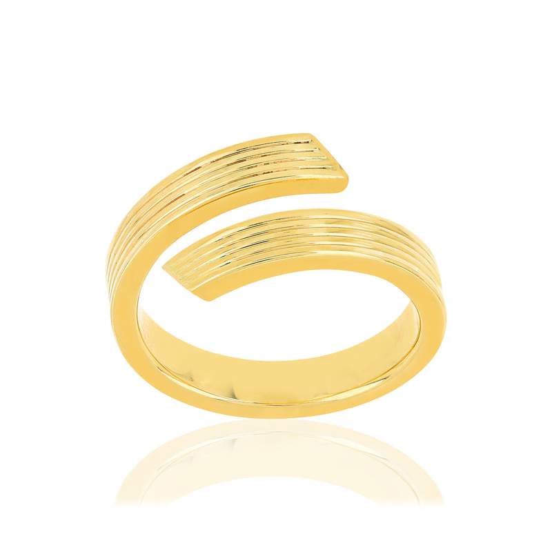 Bague or 375 jaune ouverte - vue 1