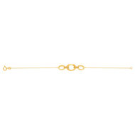 Bracelet or 750 jaune anneaux 19 cm