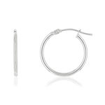 Créoles or 375 blanc 18 mm - vue 1