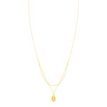 Collier or 750 jaune double rang médaille Vierge miraculeuse 42 cm - vue D2