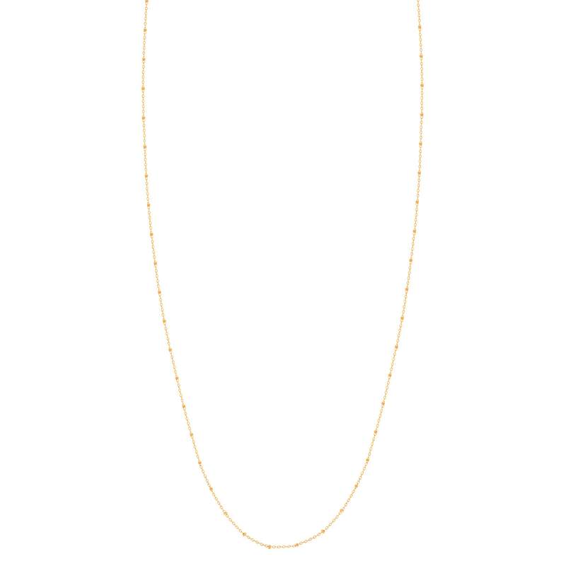 750 geelgouden ketting met vierkant motief, 45 cm - afbeelding 2