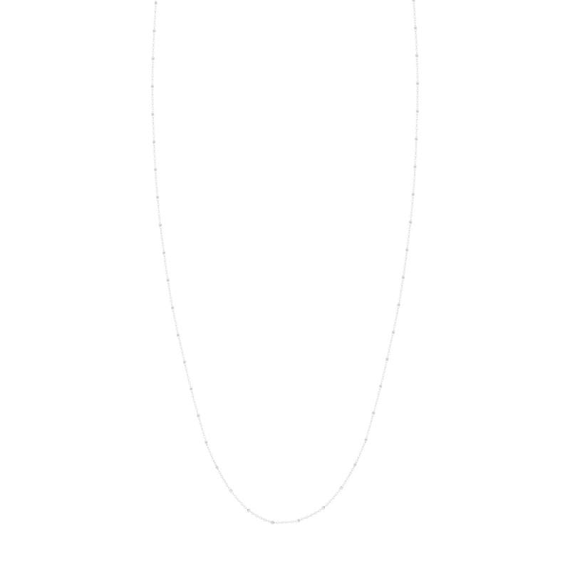 Chaine or blanc 750 motif carré 45 cm - vue 1