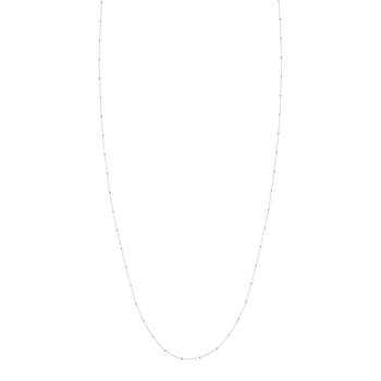 Chaine or blanc 750 motif carré 45 cm