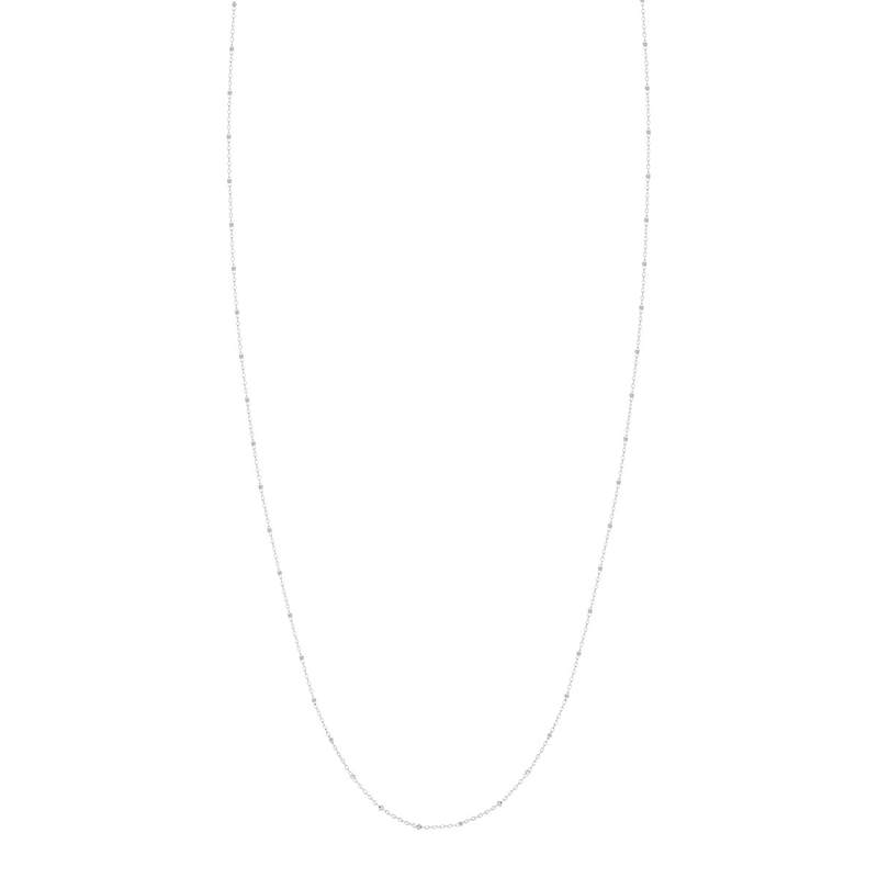 Chaine or blanc 750 motif carré 45 cm - vue 2
