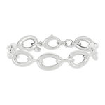 Bracelet argent 925 maille goutte 21 cm - vue 2