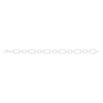 Bracelet argent 925 maille ovale alternée 19 cm - vue 1