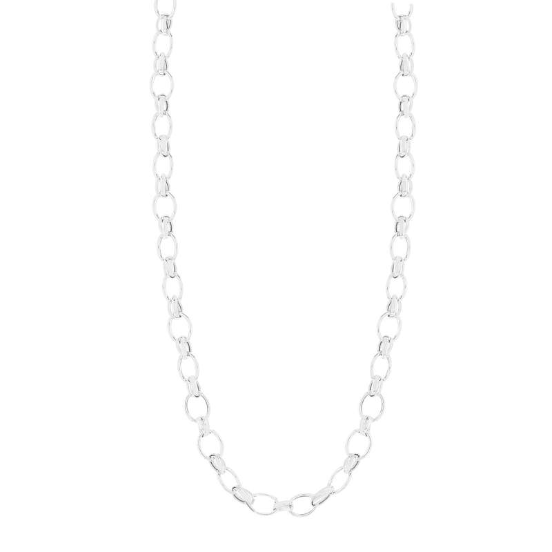 Collier argent 925 maille ovale croisée 44 cm - vue 1