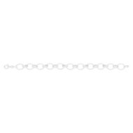 Bracelet argent 925 mailles ovales croisées 19 cm
