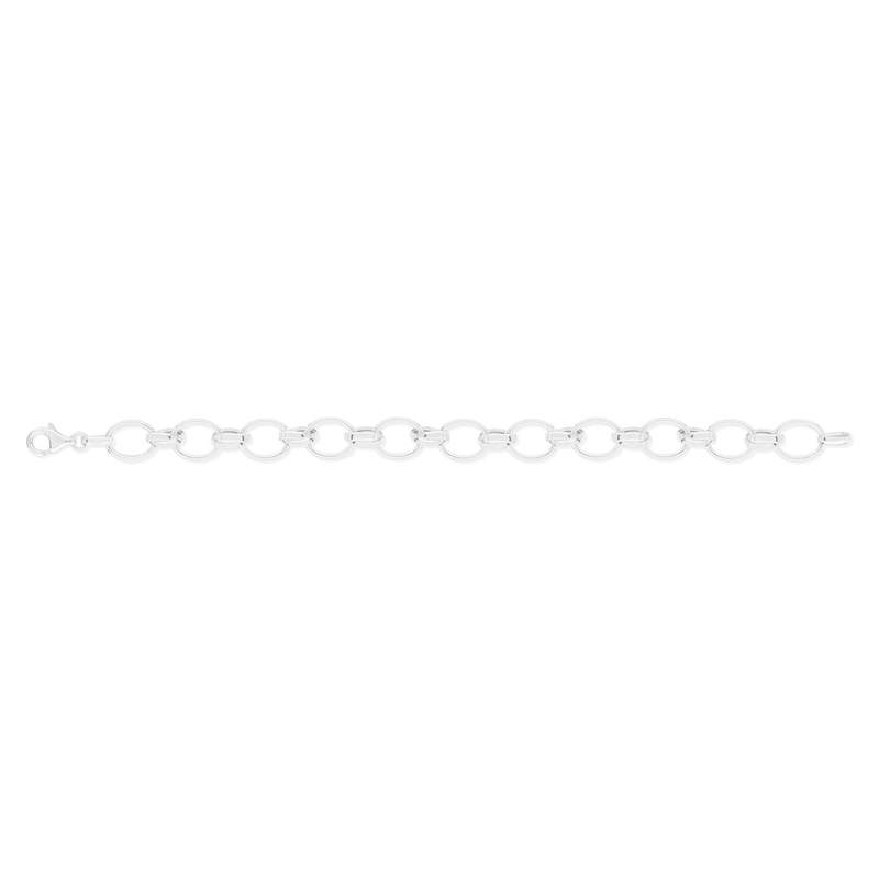 Bracelet argent 925 mailles ovales croisées 19 cm - vue 1