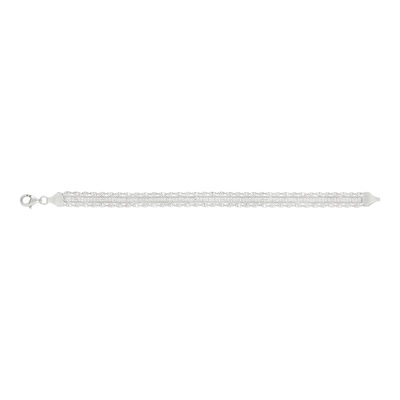 Bracelet argent 925 maille fantaisie 18 cm - vue 1