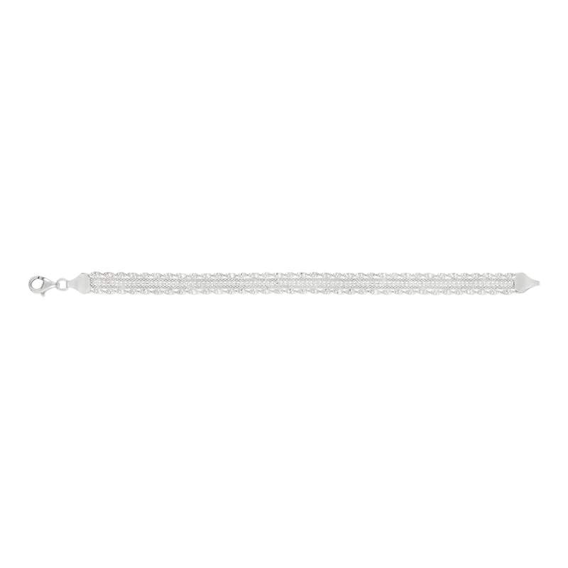 Bracelet argent 925 maille fantaisie 18 cm - vue 1