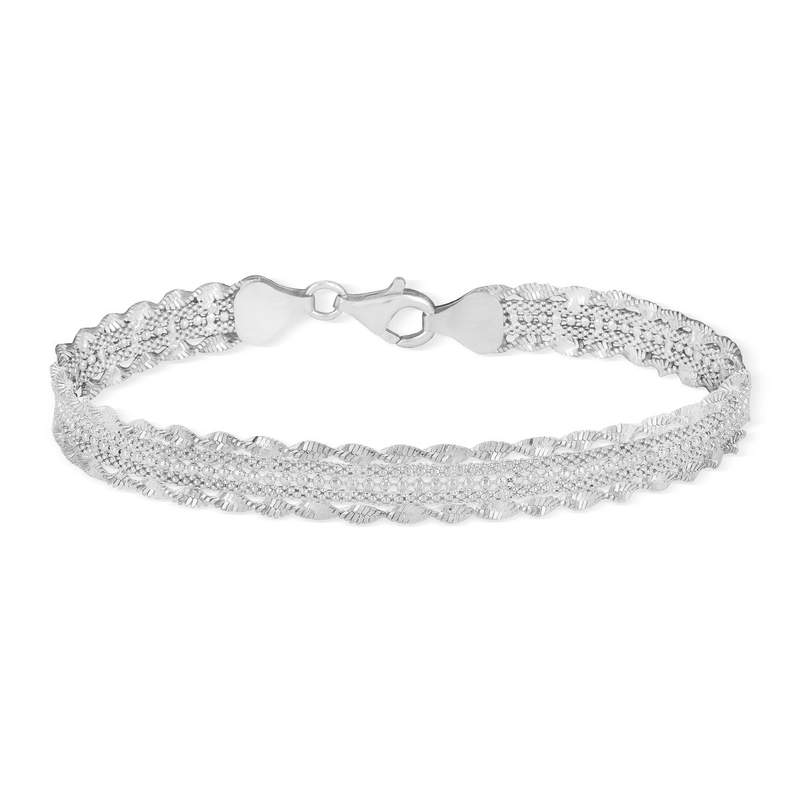 Bracelet argent 925 maille fantaisie 18 cm - vue 2