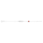 Bracelet identité argent 925 étoile coccinelle laque rouge personnalisable 15,5 cm - vue 1