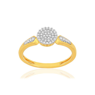 Bague or 375 2 tons diamants