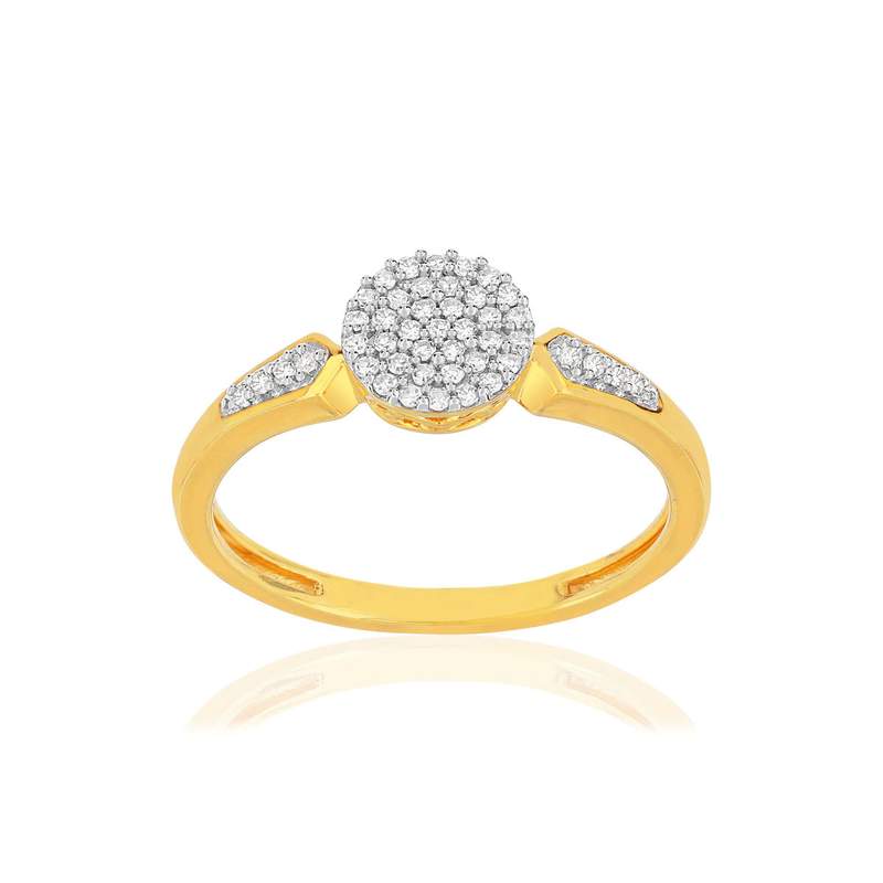 Bague or 375 2 tons diamants - vue 1