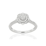 Bague MATY Or 375 blanc Diamants