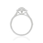 Bague or 375 blanc diamants - vue 2