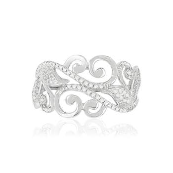 Bague MATY Or 375 blanc Diamants