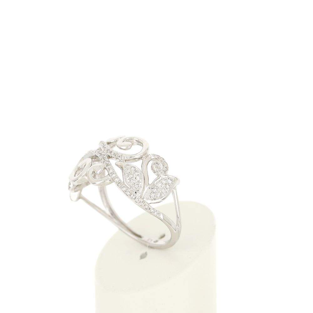 Bague MATY Or 375 blanc Diamants - vue 4