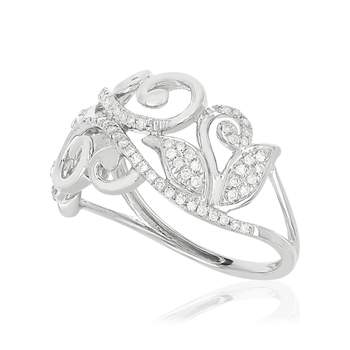 Bague MATY Or 375 blanc Diamants
