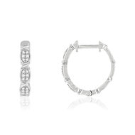 Créoles MATY Or 375 blanc Diamants