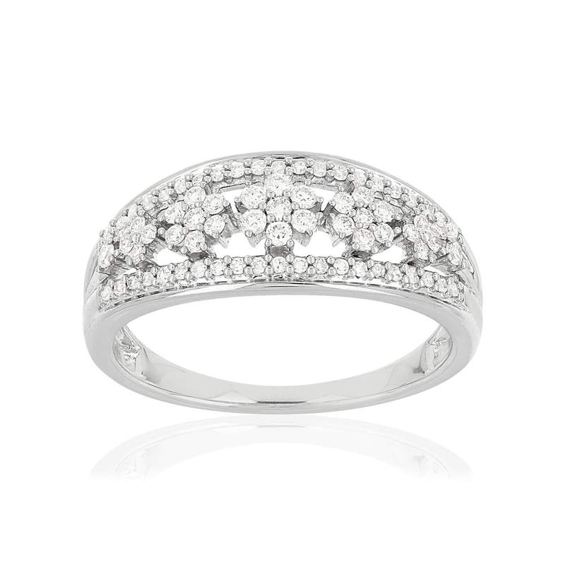 Bague MATY Or 750 blanc Diamants - vue 1