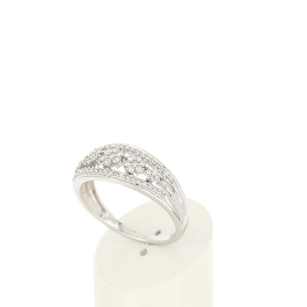 Bague MATY Or 750 blanc Diamants - vue 3
