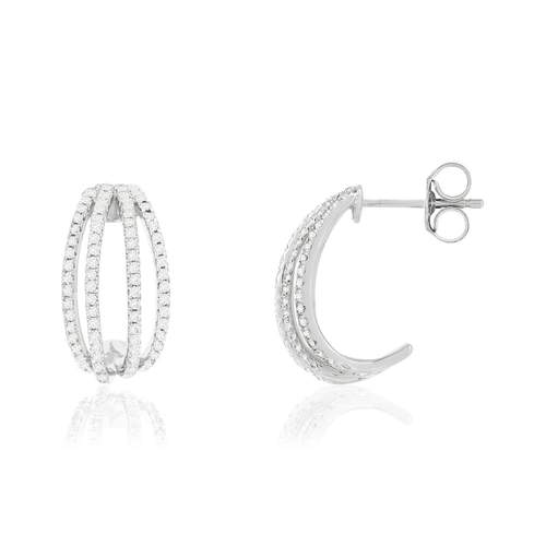 Créoles MATY 750 witgoud Diamanten