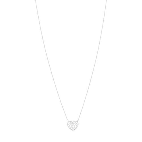 Collier MATY Or 750 blanc Diamants 45 cm