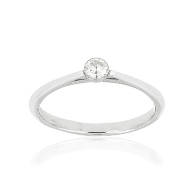 Bague MATY Or 375 blanc Diamant