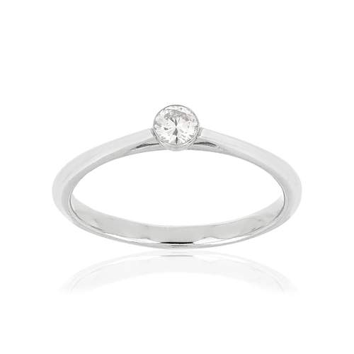 Bague MATY Or 375 blanc Diamant