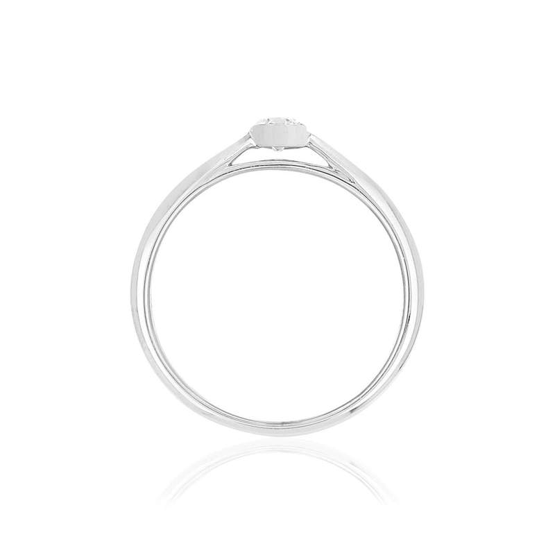 Bague MATY Or 375 blanc Diamant - vue 2