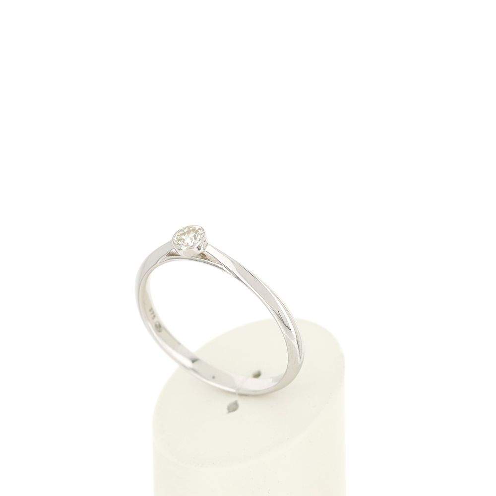 Bague MATY Or 375 blanc Diamant - vue 3
