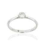 Bague MATY Or 375 blanc Diamant - vue 1