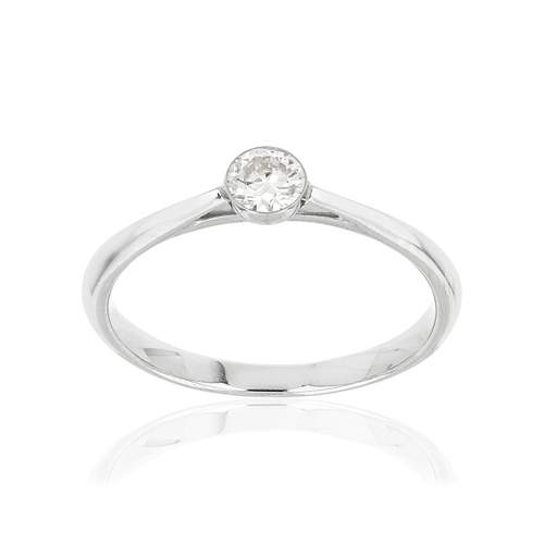 Bague MATY Or 375 blanc Diamant
